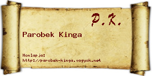 Parobek Kinga névjegykártya